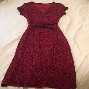 Merona Rose pattern faux wrap dress | XS